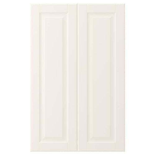 BODBYN - 2-p door f corner base cabinet set, off-white, 25x80 cm