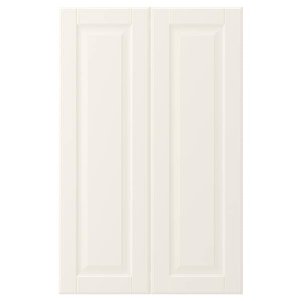 BODBYN - 2-p door f corner base cabinet set, off-white, 25x80 cm