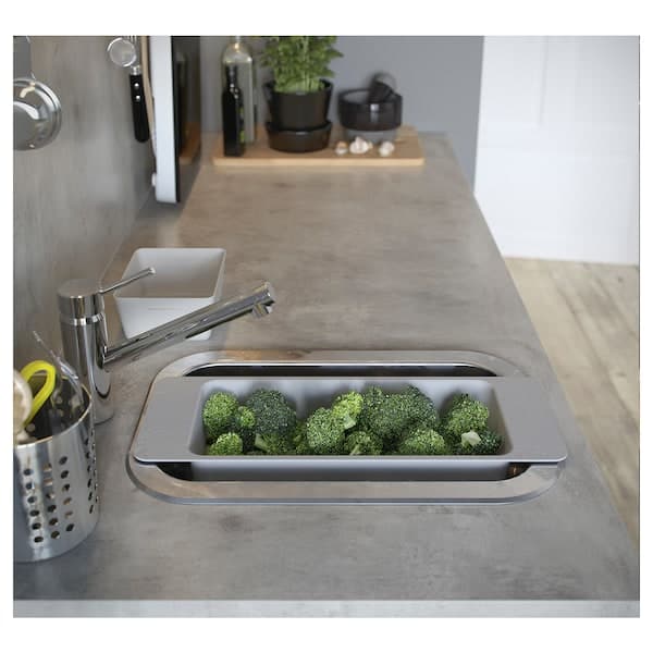 BOHOLMEN - Inset sink, 1 bowl, stainless steel, 47x30 cm - best price from Maltashopper.com 99157501