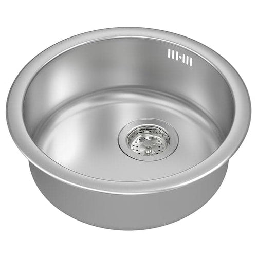 BOHOLMEN - Inset sink, 1 bowl, stainless steel, 45 cm