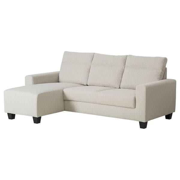 BOLLSTANÄS 3-seater sofa - with beige chaise-longue/Gunnared , - best price from Maltashopper.com 20472961