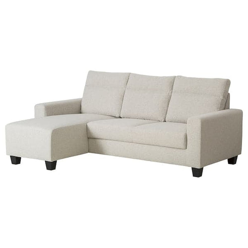 BOLLSTANÄS 3-seater sofa - with beige chaise-longue/Gunnared ,