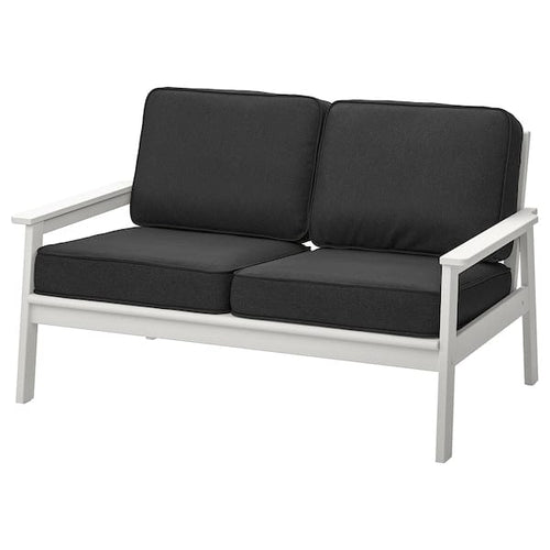 BONDHOLMEN - 2-seater outdoor sofa, white/beige/Järpön/Duvholmen anthracite