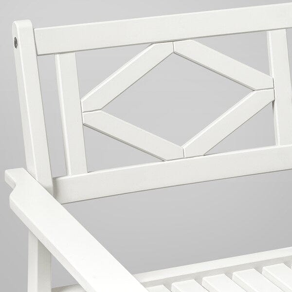 Ikea BONDHOLMEN - Chair with armrests, outdoor, white/beige