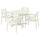 BONDHOLMEN - Table+4 chairs armrests, garden, white/beige