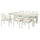 BONDHOLMEN - Table+6 chairs armrests, garden, white/beige/Frösön/Duvholmen beige