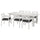 BONDHOLMEN - Table+6 chairs armrests, garden, white/beige/Järpön/Duvholmen anthracite