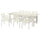 BONDHOLMEN - BONDHOLMEN Table+6 chairs w armrests, outdoor, white/beige