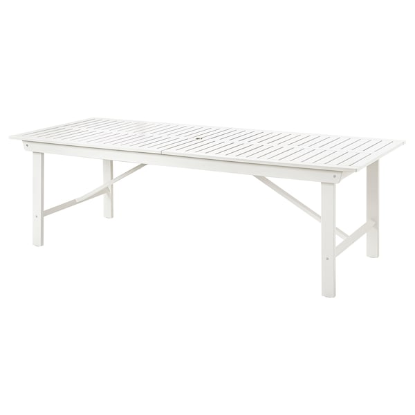 BONDHOLMEN - Garden table, white/beige,235x90 cm - best price from Maltashopper.com 20558196