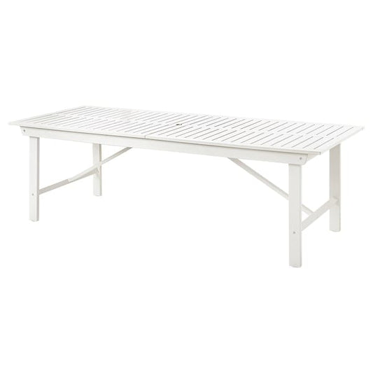 Ikea BONDHOLMEN - Table, outdoor, white/beige, 235x90 cm