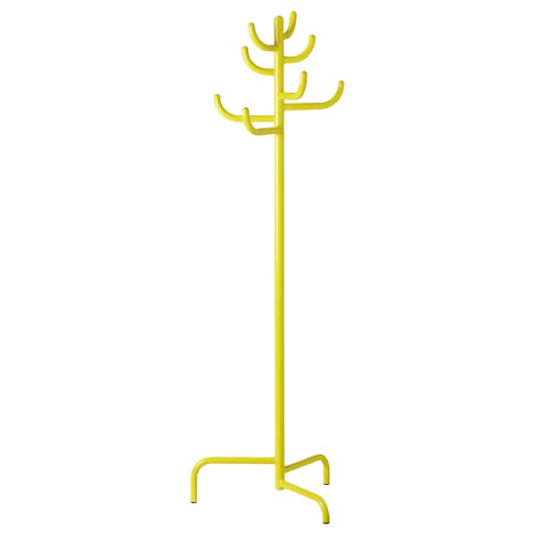 Ikea BONDSKÄRET - Hat and coat stand, yellow, 175 cm