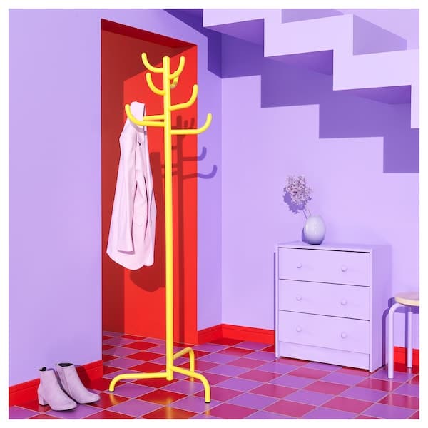 BONDSKÄRET - Hat and coat stand, yellow, 175 cm - best price from Maltashopper.com 40554381