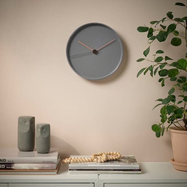 BONDTOLVAN - Wall clock, grey-pink, 25 cm - best price from Maltashopper.com 00511015
