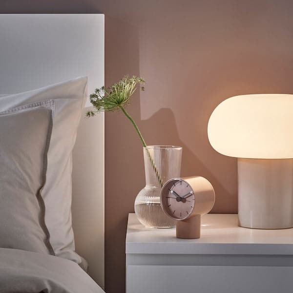 BONDTOLVAN - Alarm clock, analog/pale pink, 8x9 cm - best price from Maltashopper.com 30511014