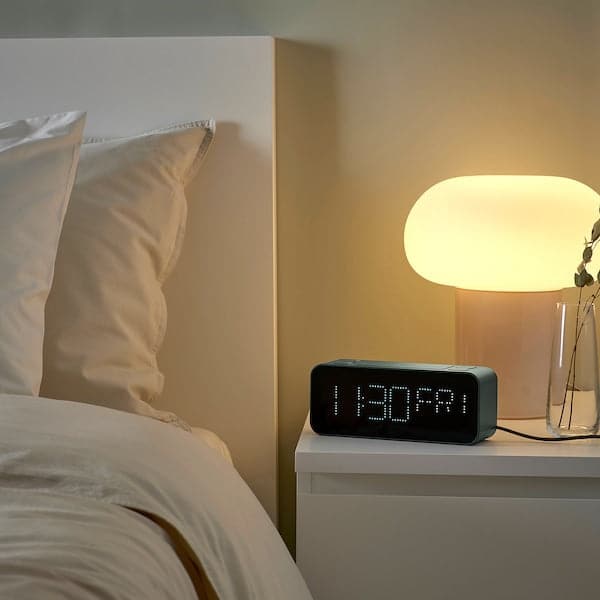 BONDTOLVAN - Alarm clock, digital/green, 20x8 cm - best price from Maltashopper.com 30486444