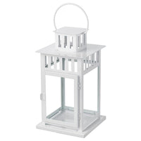 BORRBY - Lantern for block candle, in/outdoor white, 28 cm - best price from Maltashopper.com 30270142