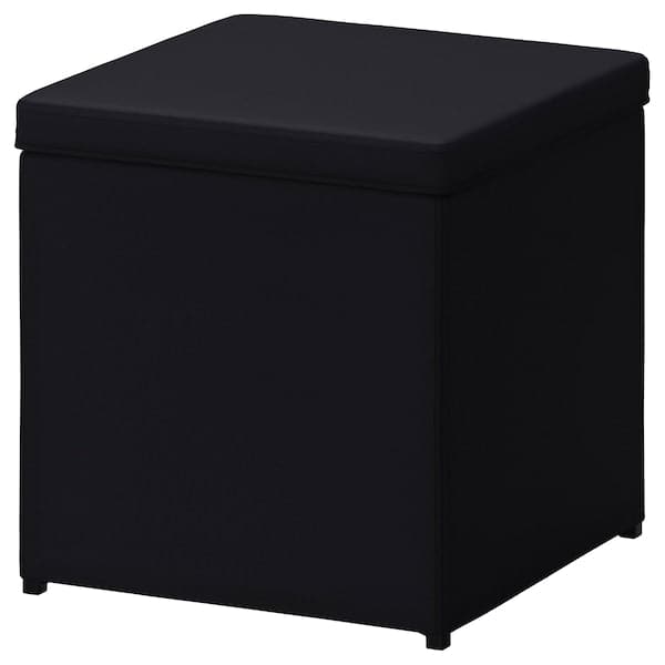 BOSNÄS - Footstool with storage, Ransta black , - best price from Maltashopper.com 40266682