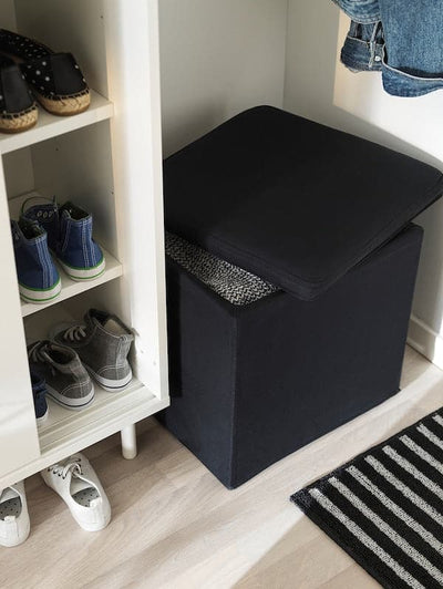 BOSNÄS - Footstool with storage, Ransta black , - best price from Maltashopper.com 40266682