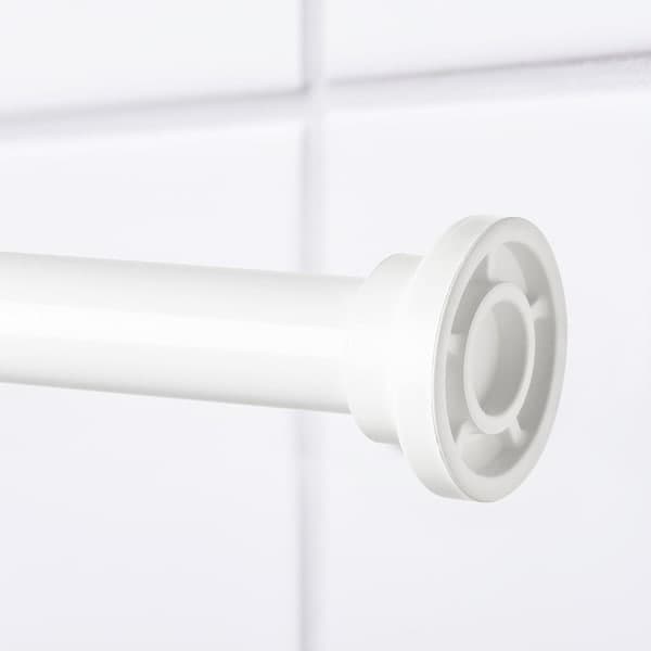 BOTAREN - Shower curtain rod, white, 70-120 cm