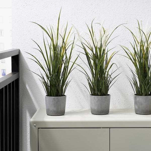 Ikea BOYSENBÄR - Plant pot, in/outdoor light grey, 9 cm