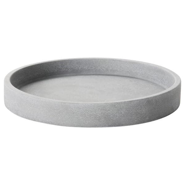 BOYSENBÄR - Saucer, in/outdoor light grey