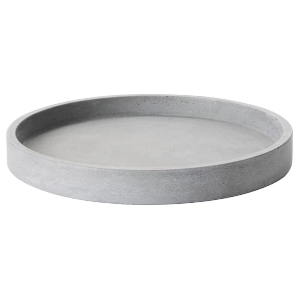 BOYSENBÄR - Saucer, in/outdoor light grey, 19 cm