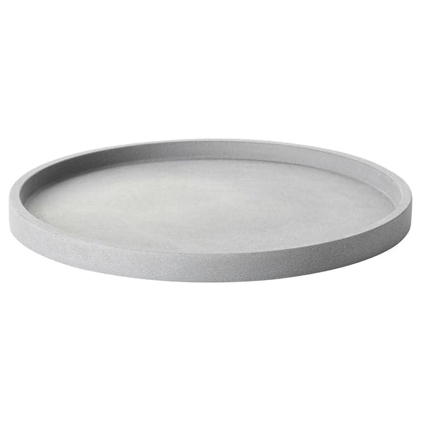 BOYSENBÄR - Saucer, in/outdoor light grey, 27 cm