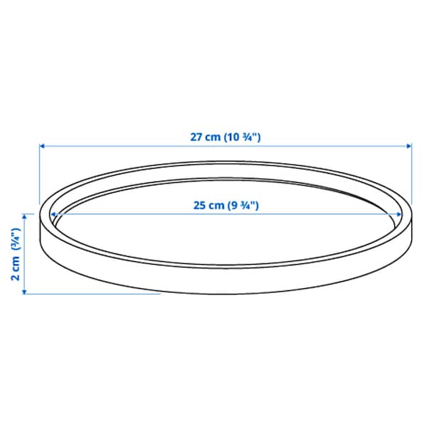 BOYSENBÄR - Saucer, in/outdoor light grey, 27 cm - best price from Maltashopper.com 30468384