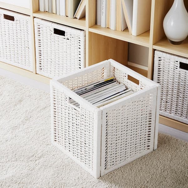 BRANÄS - Basket, white, 32x34x32 cm - best price from Maltashopper.com 20192729