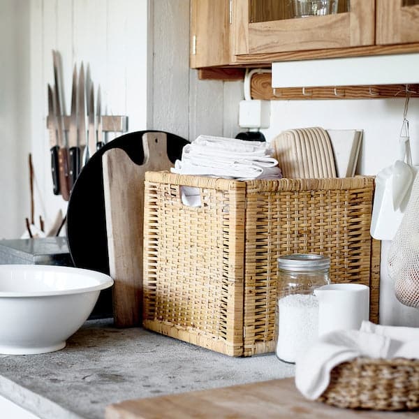 BRANÄS - Basket, rattan, 32x34x32 cm - best price from Maltashopper.com 00138432