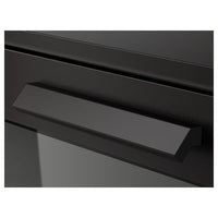 BRIMNES Chest of drawers with 4 drawers - black/frosted glass 39x124 cm - best price from Maltashopper.com 60392043