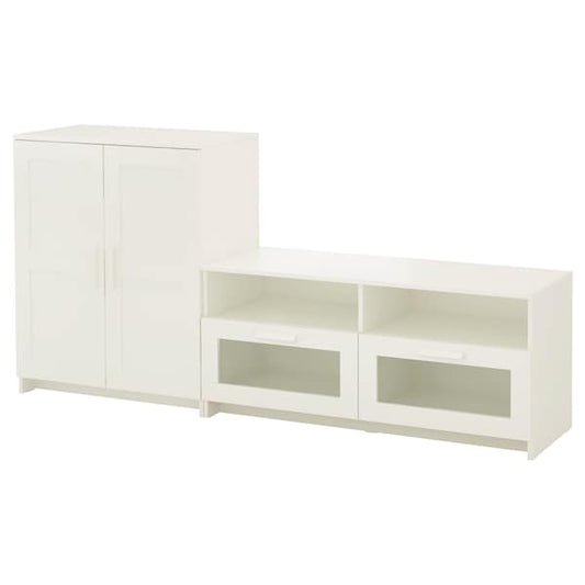 BRIMNES TV combination - white 200x41x95 cm , 200x41x95 cm - best price from Maltashopper.com 59184337