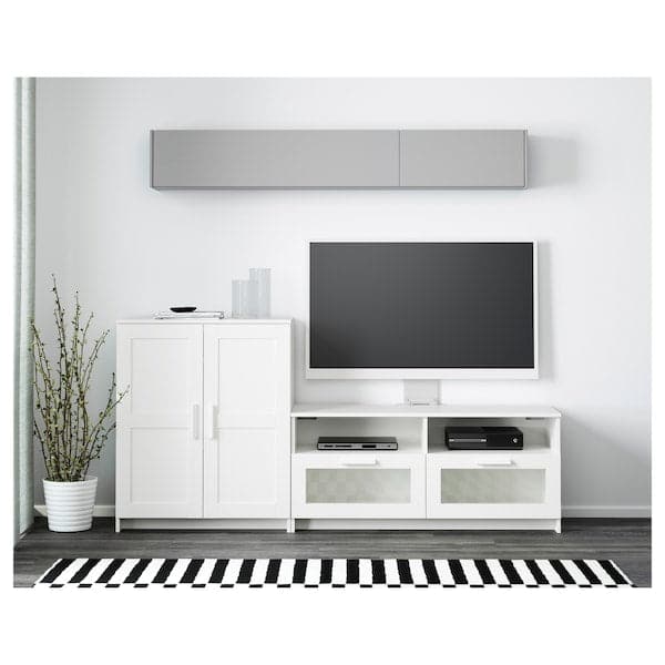 BRIMNES TV combination - white 200x41x95 cm , 200x41x95 cm - best price from Maltashopper.com 59184337