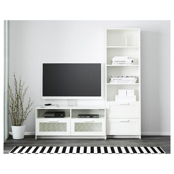 Ikea BRIMNES TV combination - white 180x41x190 cm , 180x41x190 cm