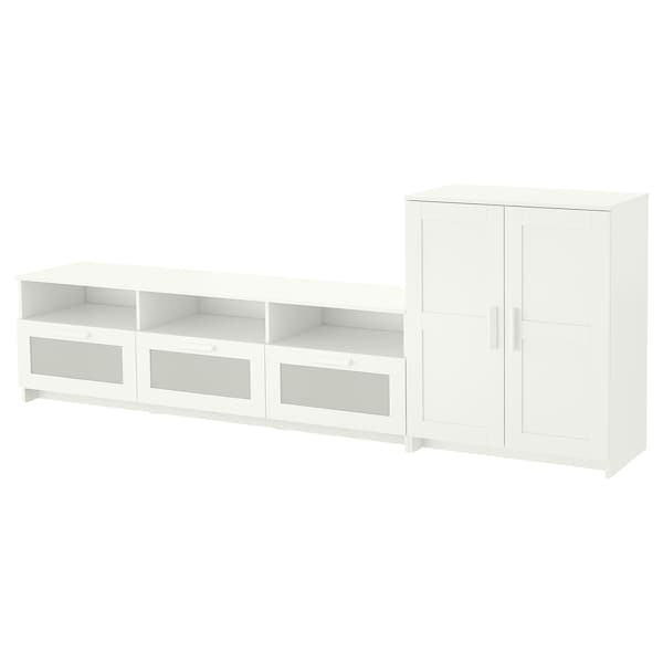 BRIMNES TV combination - white 258x41x95 cm , 258x41x95 cm