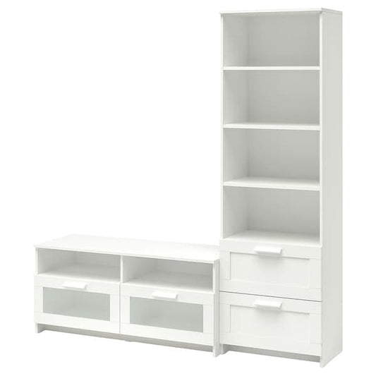 Ikea BRIMNES TV combination - white 180x41x190 cm , 180x41x190 cm