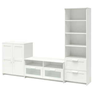 Ikea BRIMNES TV combination - white 258x41x190 cm , 258x41x190 cm