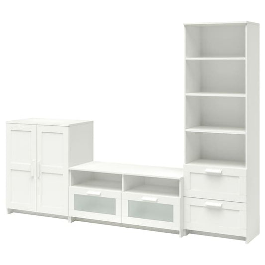 Ikea BRIMNES TV combination - white 258x41x190 cm , 258x41x190 cm