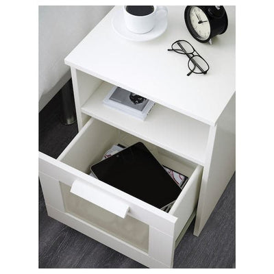 BRIMNES - Bedside table, white, 39x41 cm - best price from Maltashopper.com 10234942
