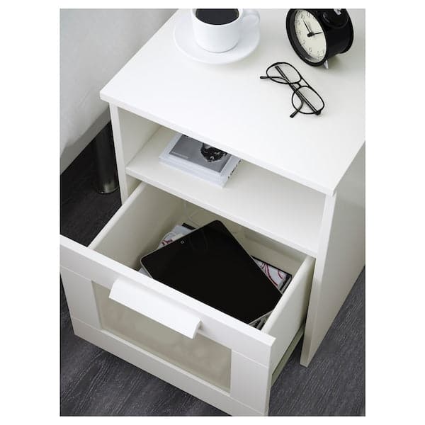 Ikea BRIMNES - Bedside table, white, 39x41 cm