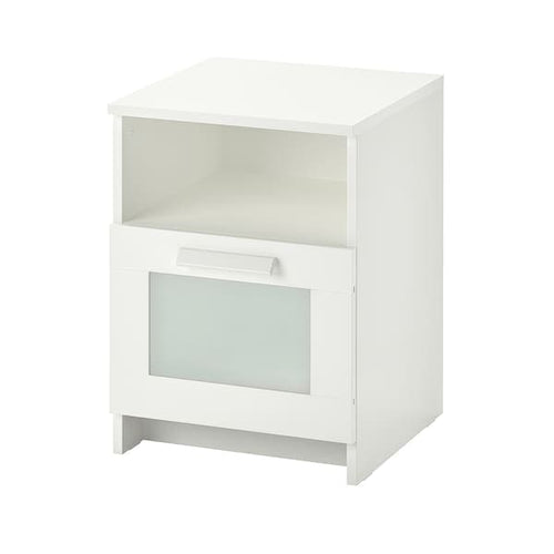 BRIMNES - Bedside table, white, 39x41 cm