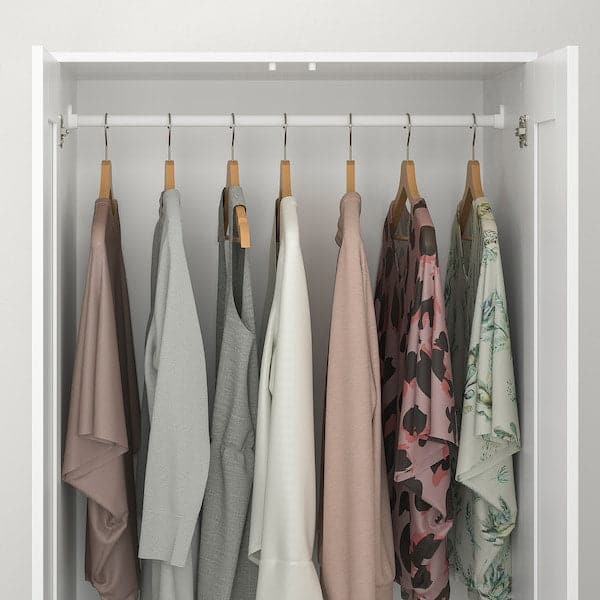 BRIMNES - Wardrobe with 2 doors, white, 78x190 cm - best price from Maltashopper.com 40400478