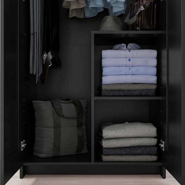 Ikea BRIMNES 2-door wardrobe - black 78x190 cm , 78x190 cm