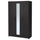 BRIMNES wardrobe with 3 doors, black, 117x190 cm