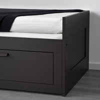 BRIMNES Day-bed / 2 drawers / 2 mattresses, black / Ågotnes firm,80x200 cm - best price from Maltashopper.com 59497343