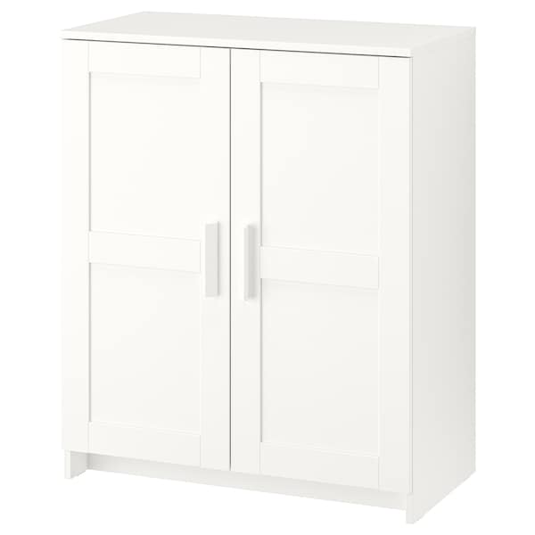 BRIMNES Mobile with doors - white 78x95 cm , 78x95 cm