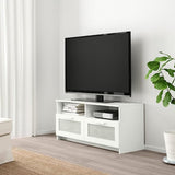 BRIMNES TV bench, white, 120x41x53 cm