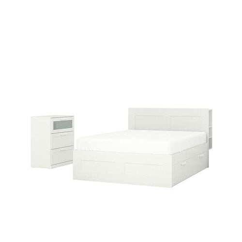 BRIMNES - 2-piece bedroom set, white, 140x200cm