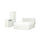 BRIMNES bedroom furniture, set of 3, white, 140x200 cm