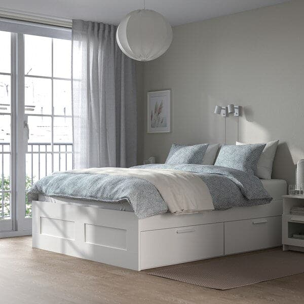 Ikea BRIMNES - Bed frame with drawers , 140x200 cm